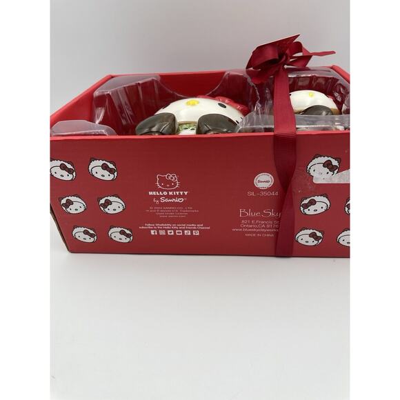 Hello Kitty Christmas Mug And Figurine Set 2024 Reindeer Bluesky Clayworks - New - Picture 11 of 11